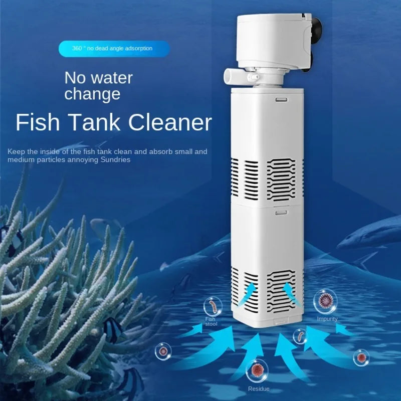 Fish tank Filter Pump Circulation system three in one , Farming, small oxygen pump, built-in small aquarium, silent