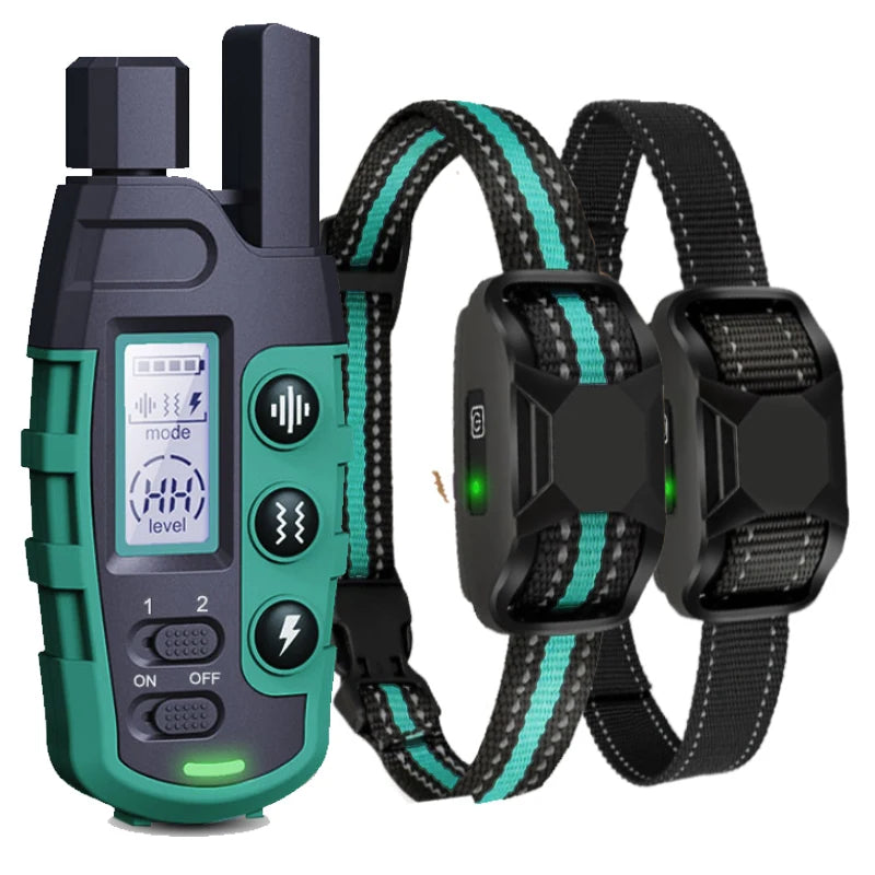 3300Ft Electric Dog Training Collar Remote Control Waterproof For 5-120lbs Shock Vibration