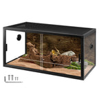 Reptile Terrarium with Sliding Door Mesh Top Gecko, Snake, Lizard