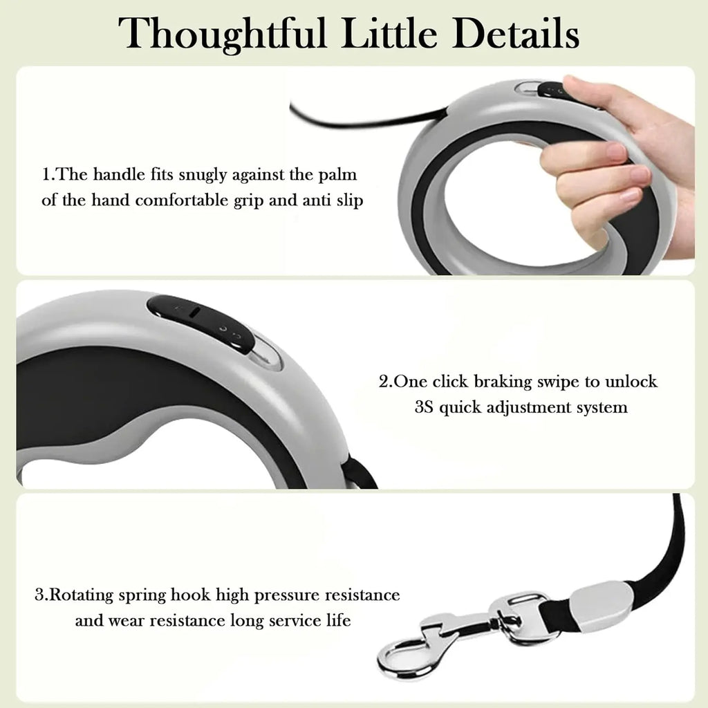 Retractable Dog Lead Heavy-Duty Extendable Dog Leash