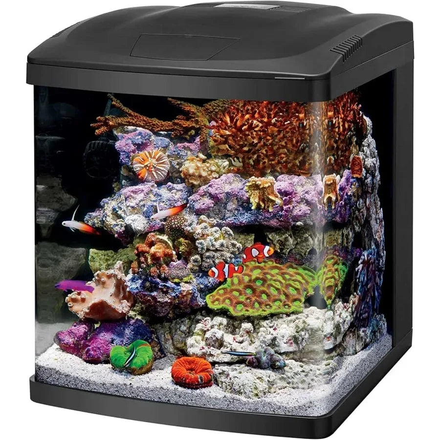 16 Gallon LED BioCube Aquarium Fish Tank Kit for Saltwater Marine + Live Plants