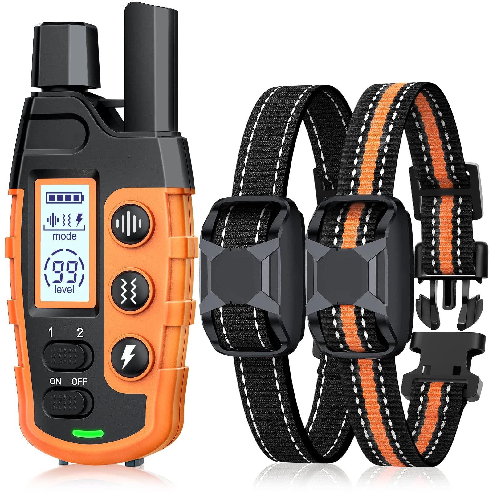 3300Ft Electric Dog Training Collar Remote Control Waterproof For 5-120lbs Shock Vibration