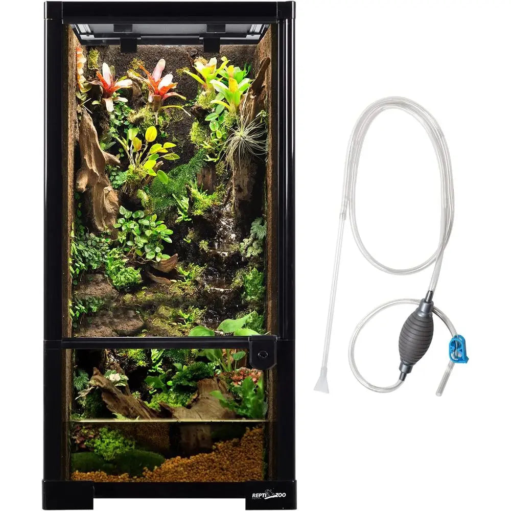 15 Gallon Glass Terrarium for Small Reptiles - Chameleons, Tree Frogs, Geckos, Lizards
