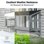 Cat Catio, Window Box Enclosure for Indoor Pets Secure Comfortable Window Perch