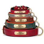 Personalized Dog Collar Custom Engraved PU Leather Dog Collars Free Engraving For Small Medium Large Dogs