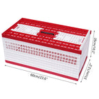 3-Door Foldable Red Pigeon Cage with Handle