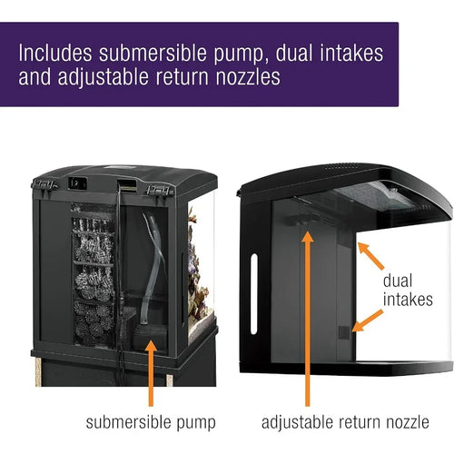 16 Gallon LED BioCube Aquarium Fish Tank Kit for Saltwater Marine + Live Plants