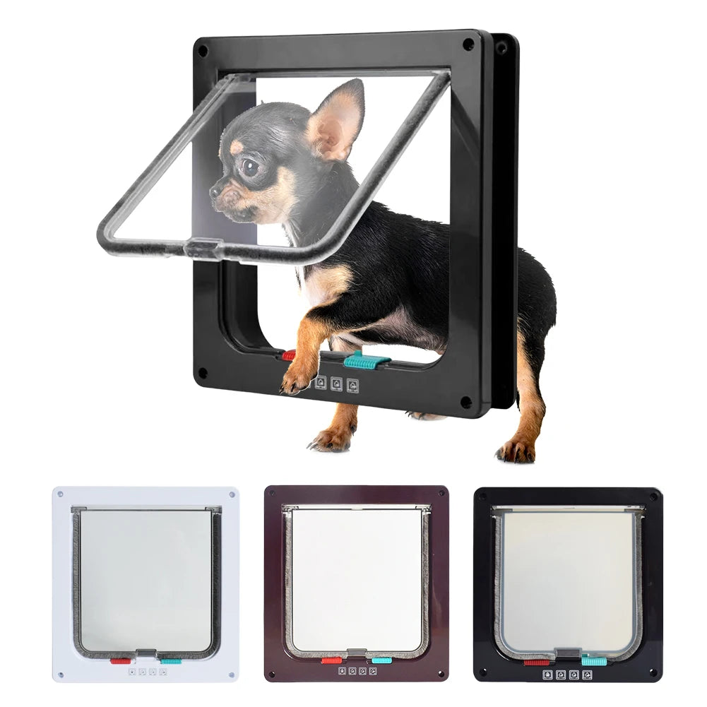 Pet Door with Security Lock Dog Cat Flap Door Gate
