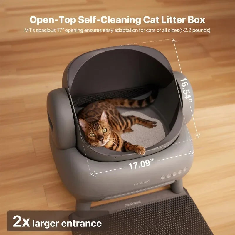 Large Low noise Odor Eliminator App Control Intelligent Electric Self Cleaning Smart Automatic Cat Litter Box