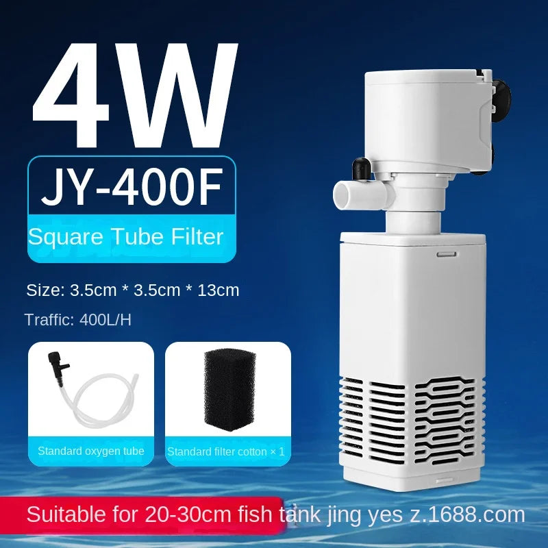 Fish tank Filter Pump Circulation system three in one , Farming, small oxygen pump, built-in small aquarium, silent