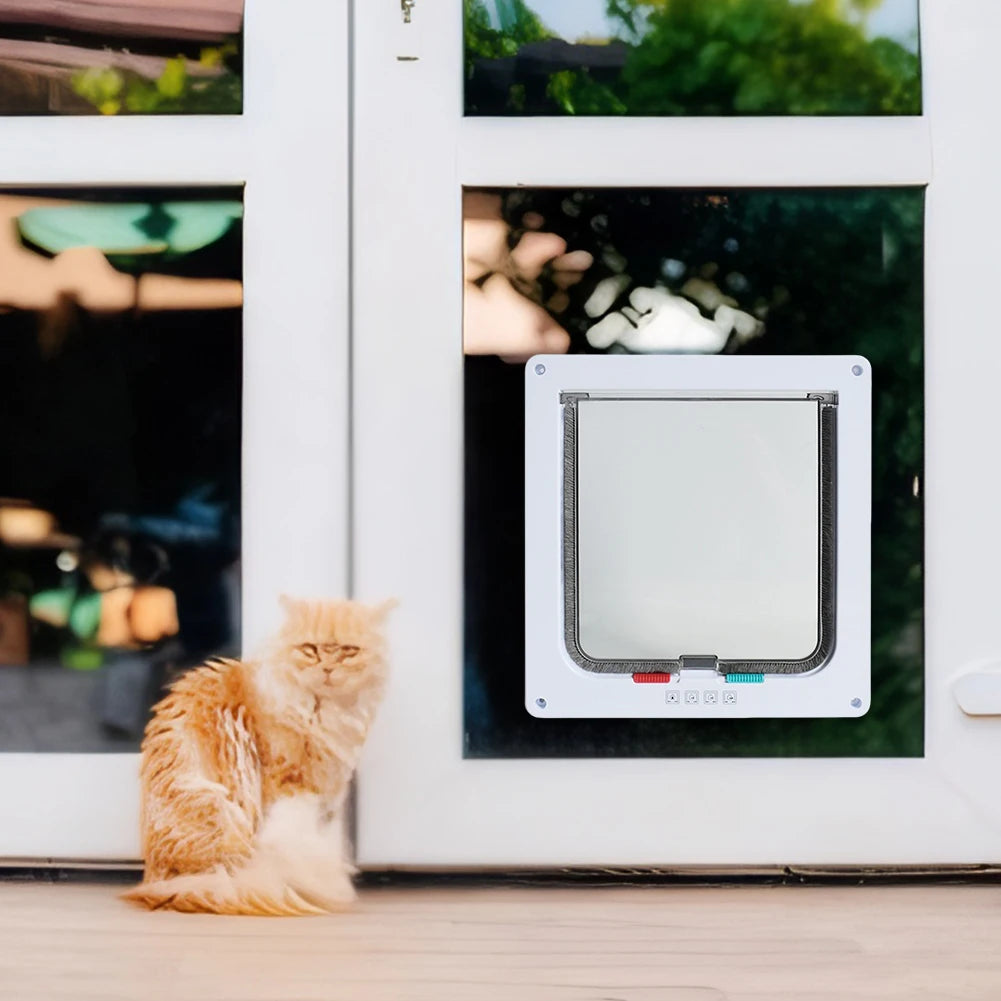 Pet Door with Security Lock Dog Cat Flap Door Gate