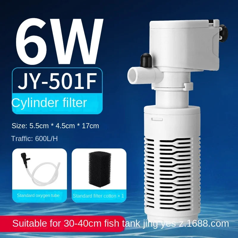 Fish tank Filter Pump Circulation system three in one , Farming, small oxygen pump, built-in small aquarium, silent