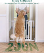 Adjustable Pressure-Mounted Safety Gate with Auto-Close, Fits 26''-40'' Baby, Child, Pets