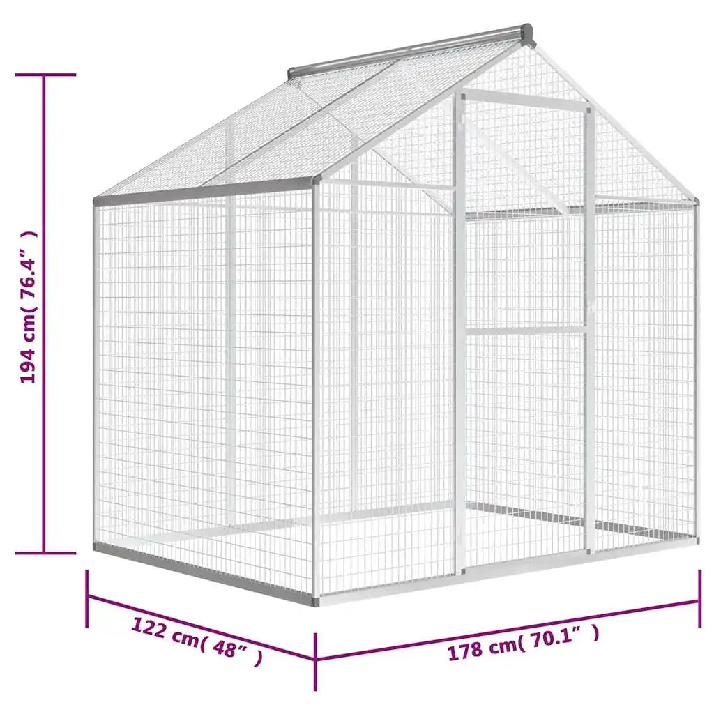 Outdoor Aluminum Aviary Versatile Bird Home Easy Assembly