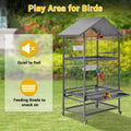 Breeding Cage - Large Aviary with Casters Removable Tray & Feeders Indoor/Outdoor