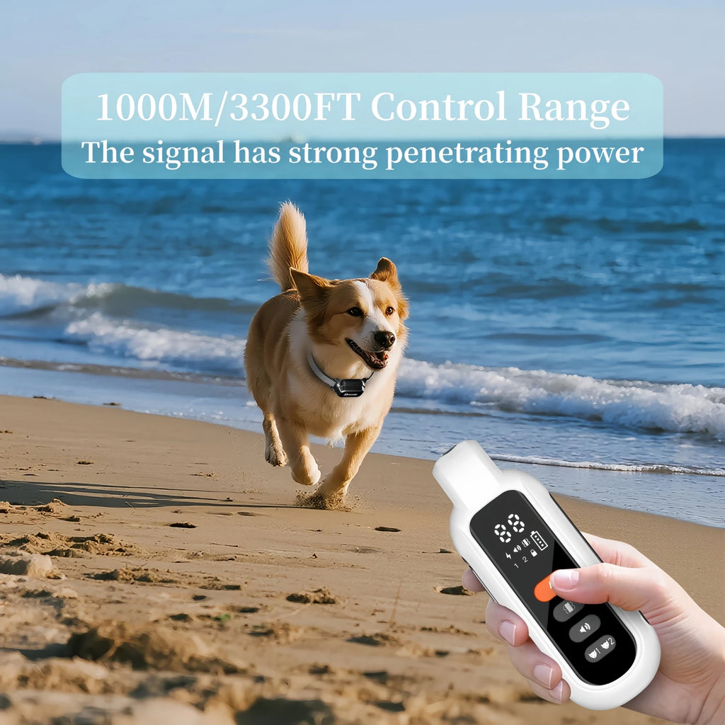 3300FT Electric Dog Training Collar Remote Control Waterproof  6-120lbs Puppy With Shock Vibration Anti-barking