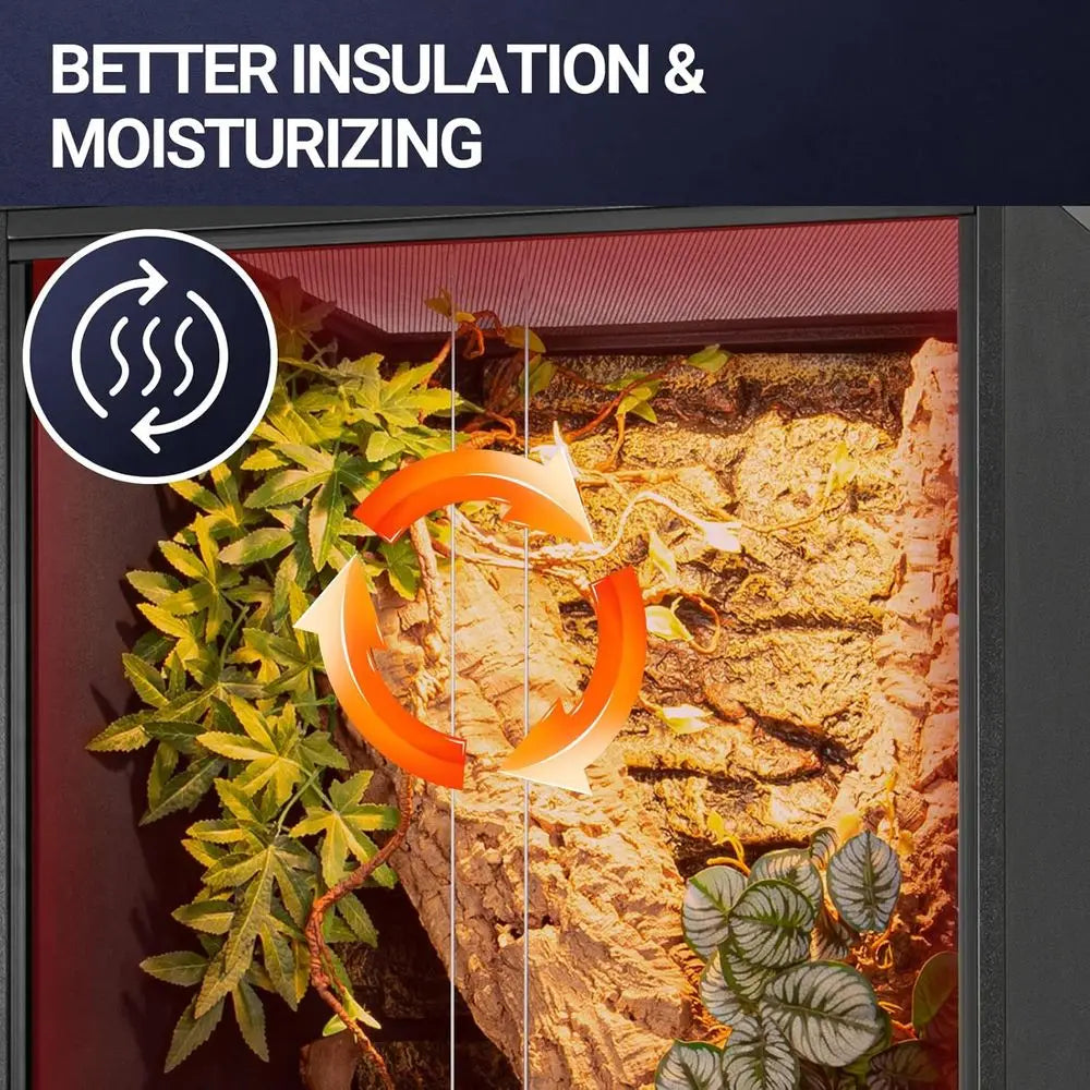 24x18x36 Inch 67 Gallon Reptile Enclosure Sliding Door Ventilation for lizards snakes