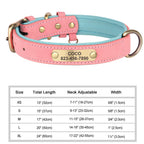 Personalized Dog Collar Custom Engraved PU Leather Dog Collars Free Engraving For Small Medium Large Dogs