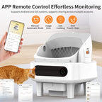 Automatic Cat Litter Box Self-Cleaning - App Control, Open Design, Smart Health Monitoring, Suitable for Medium Cats and Kittens, Anti-Pinch Safety, Quiet Operation, Trusted Companion for Your Life - White