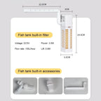 Submersible Aquarium Internal Filter with Built-in Circulating Pump Filters Silent USB Fish Tank Drop