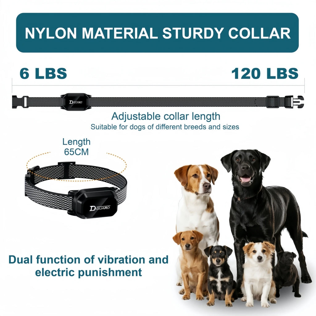 3300FT Electric Dog Training Collar Remote Control Waterproof  6-120lbs Puppy With Shock Vibration Anti-barking