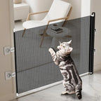 49 Inch Retractable Baby Gate Stair Gate No-Drill Mesh Safety Barrier