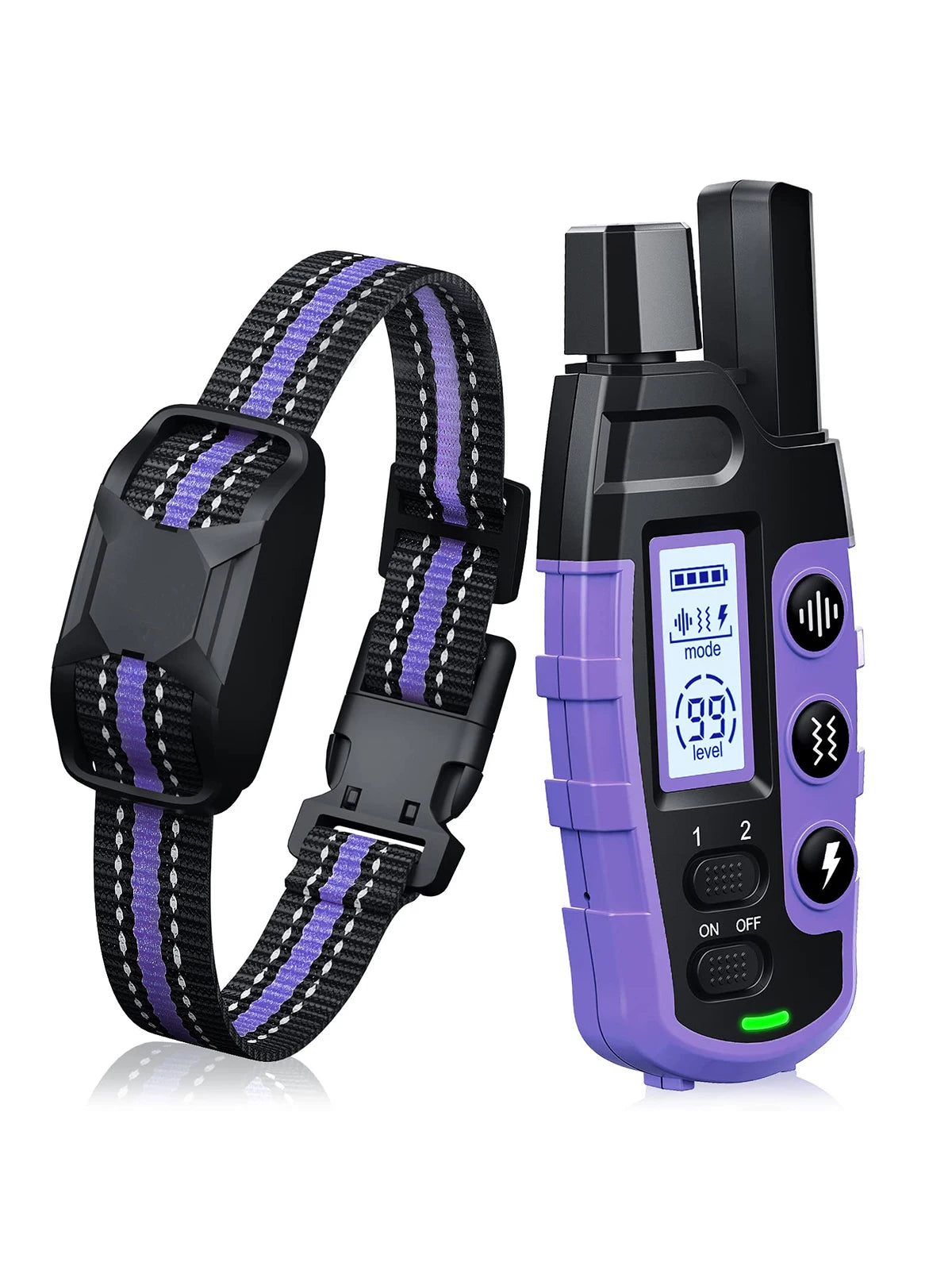 3300Ft Electric Dog Training Collar Remote Control Waterproof For 5-120lbs Shock Vibration