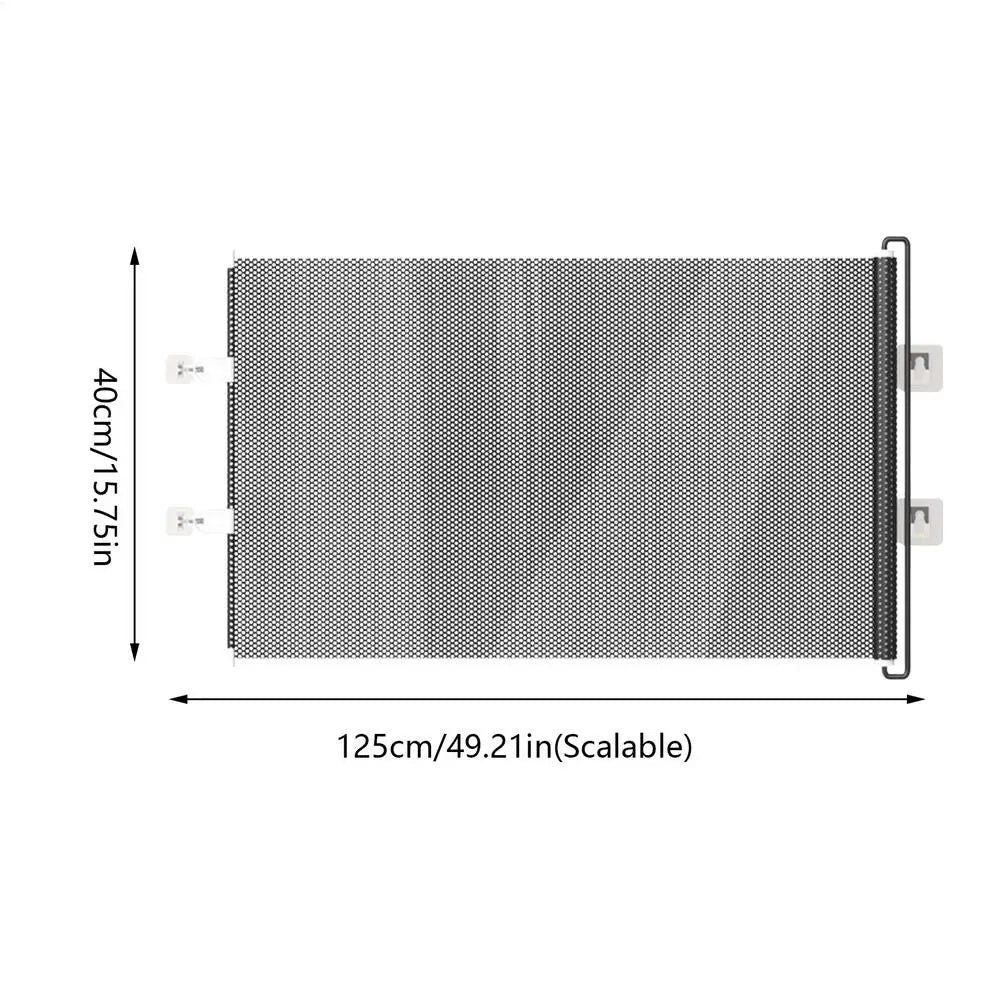 49 Inch Retractable Baby Gate Stair Gate No-Drill Mesh Safety Barrier
