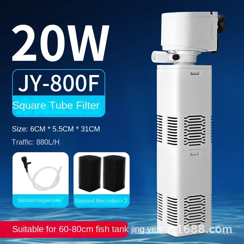 Fish tank Filter Pump Circulation system three in one , Farming, small oxygen pump, built-in small aquarium, silent