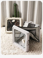 Twist Folding Cat Dog House Pet Travel Cage Car Portable Breathable Cage Oxford Cloth Wear-resistant Travel Bag Crate