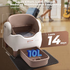 Self Cleaning Litter Box, Automatic Cat Litter Box with APP Control, Odor-Free  Large Waste Bin, Open-Top for Multi Cats