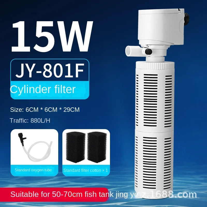 Fish tank Filter Pump Circulation system three in one , Farming, small oxygen pump, built-in small aquarium, silent