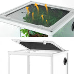 30 Gallon Glass Terrarium with Double Hinge Door for Bearded Dragons, Geckos, Lizards, and Snakes
