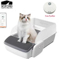 Automatic Self-cleaning Cat Litter Box Self-cleaning Cat Sandbox Scooping Open Semi-enclosed Cats Toilet with Free Air Purifier