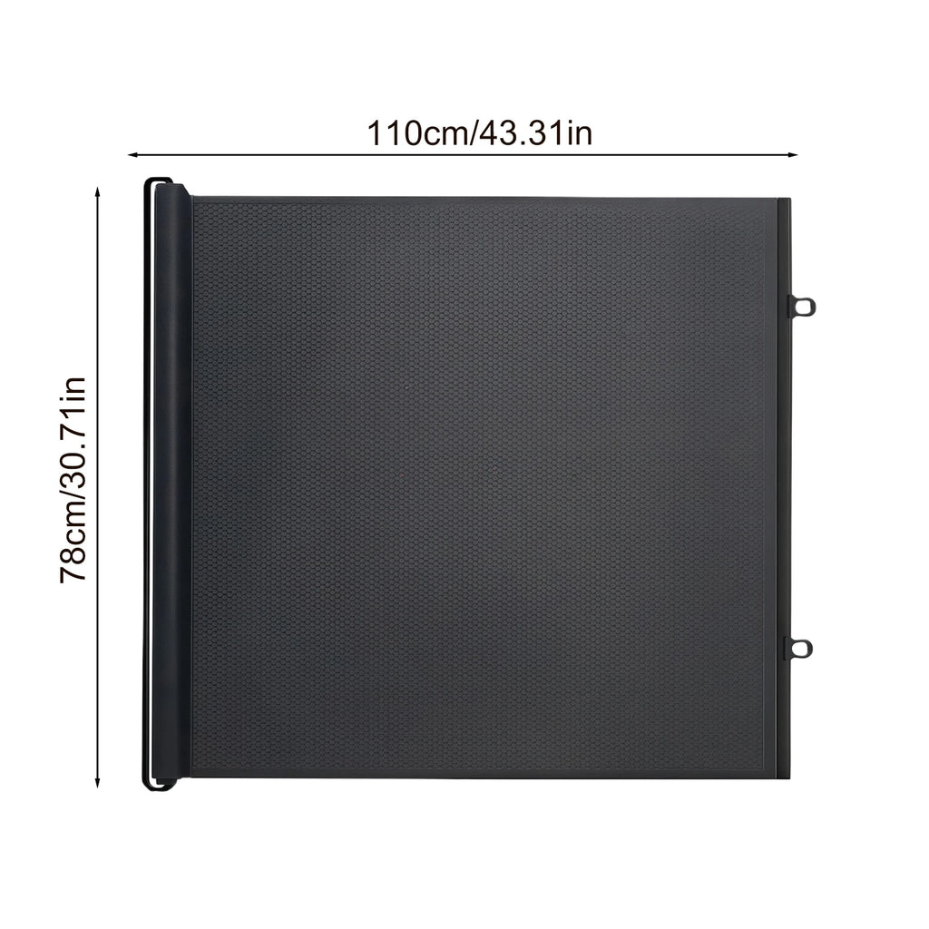 49 Inch Retractable Baby Gate Stair Gate No-Drill Mesh Safety Barrier