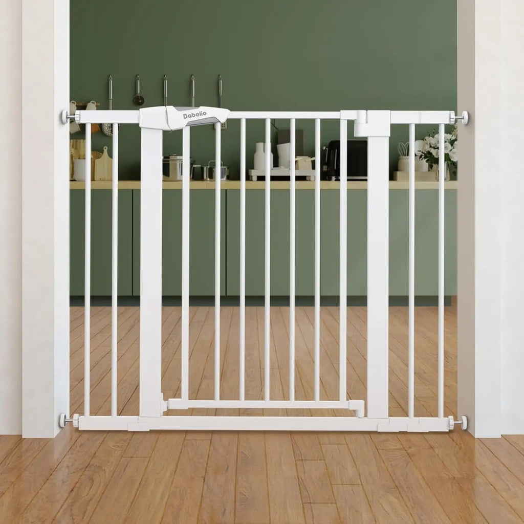 Adjustable Pressure-Mounted Safety Gate with Auto-Close, Fits 26''-40'' Baby, Child, Pets