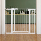 Adjustable Pressure-Mounted Safety Gate with Auto-Close, Fits 26''-40'' Baby, Child, Pets