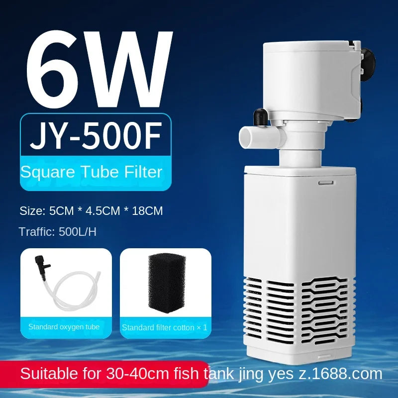 Fish tank Filter Pump Circulation system three in one , Farming, small oxygen pump, built-in small aquarium, silent