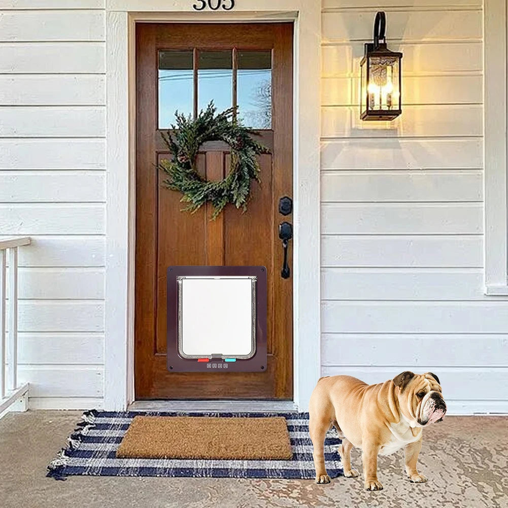 Pet Door with Security Lock Dog Cat Flap Door Gate