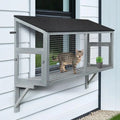 Cat Catio, Window Box Enclosure for Indoor Pets Secure Comfortable Window Perch
