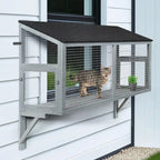Cat Catio, Window Box Enclosure for Indoor Pets Secure Comfortable Window Perch