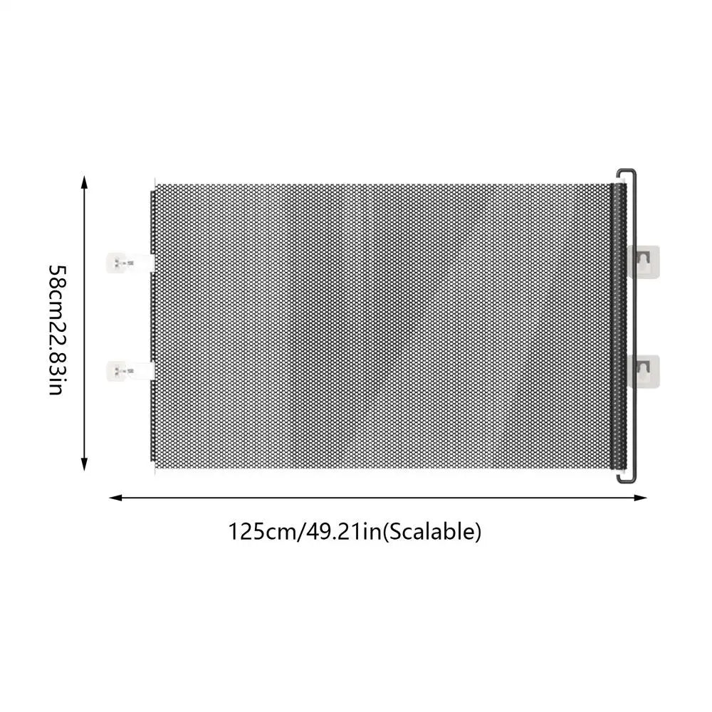 49 Inch Retractable Baby Gate Stair Gate No-Drill Mesh Safety Barrier