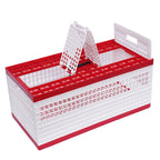 3-Door Foldable Red Pigeon Cage with Handle