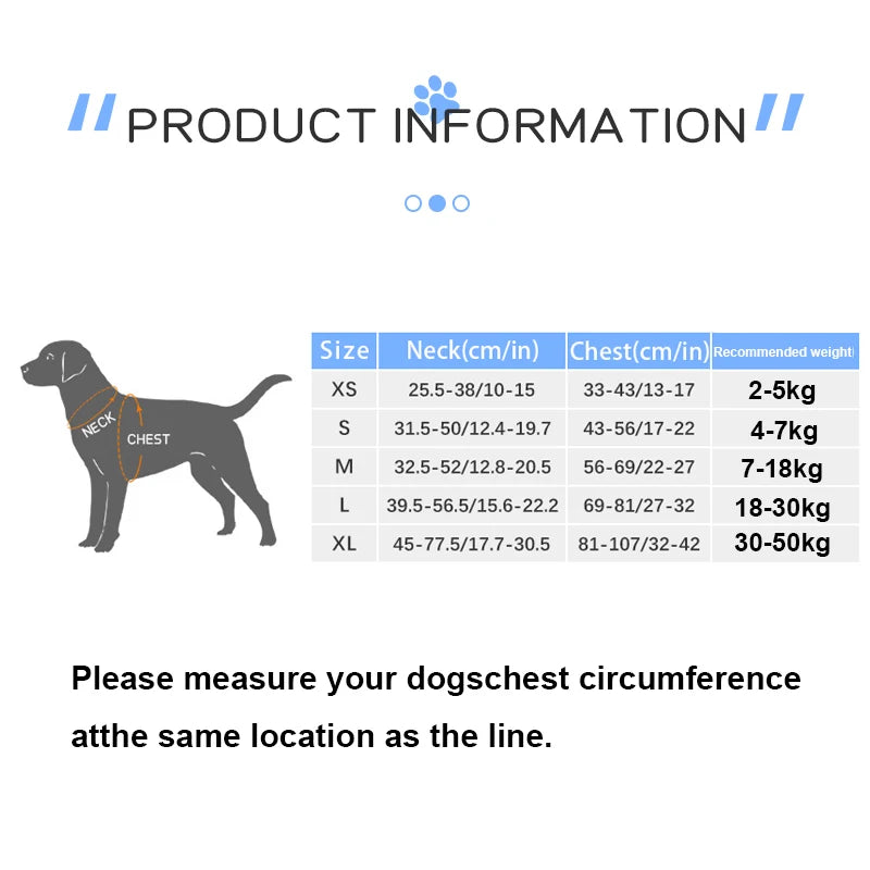 Dog Harness Reflective Chest No Pull Adjustable for Small Medium Large Dogs Outdoor Walking
